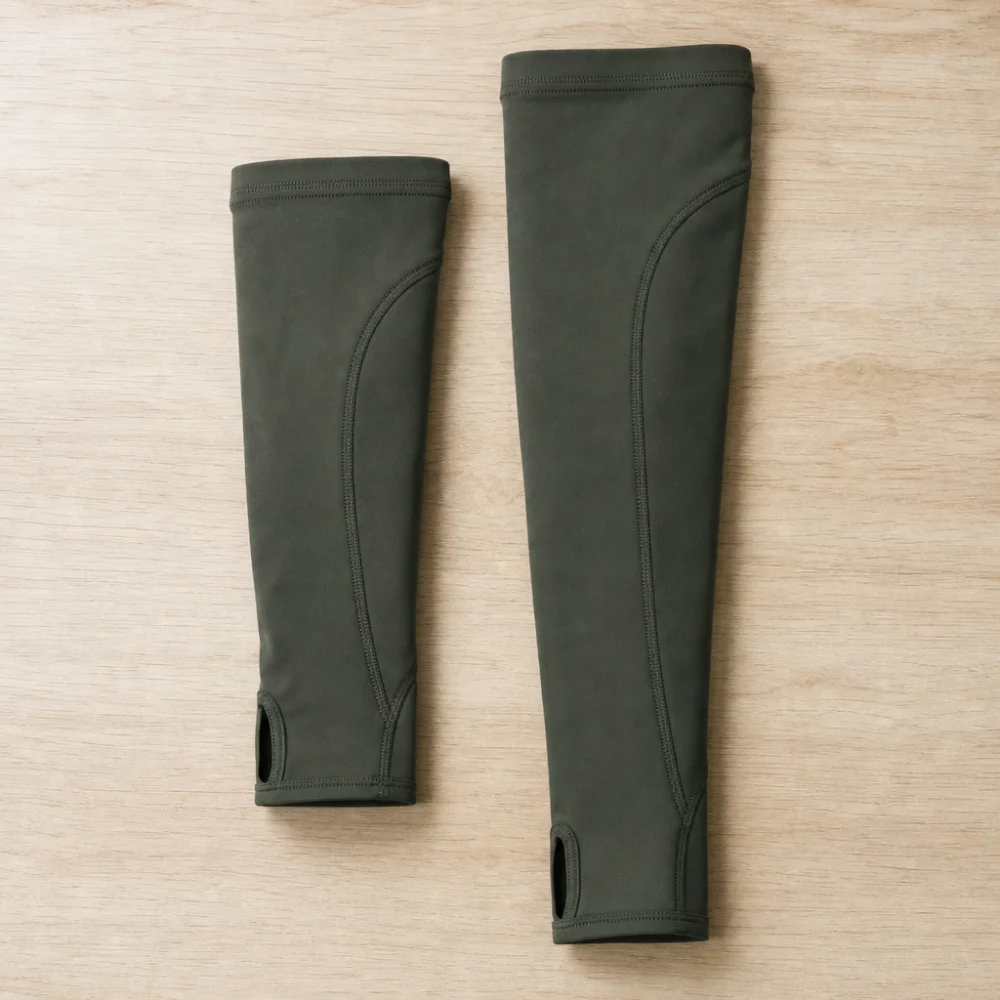 Two generic archery arm guard shapes compared on a neutral background