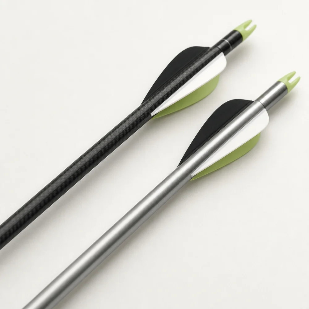 Two generic arrow shafts shown side by side for visual comparison.