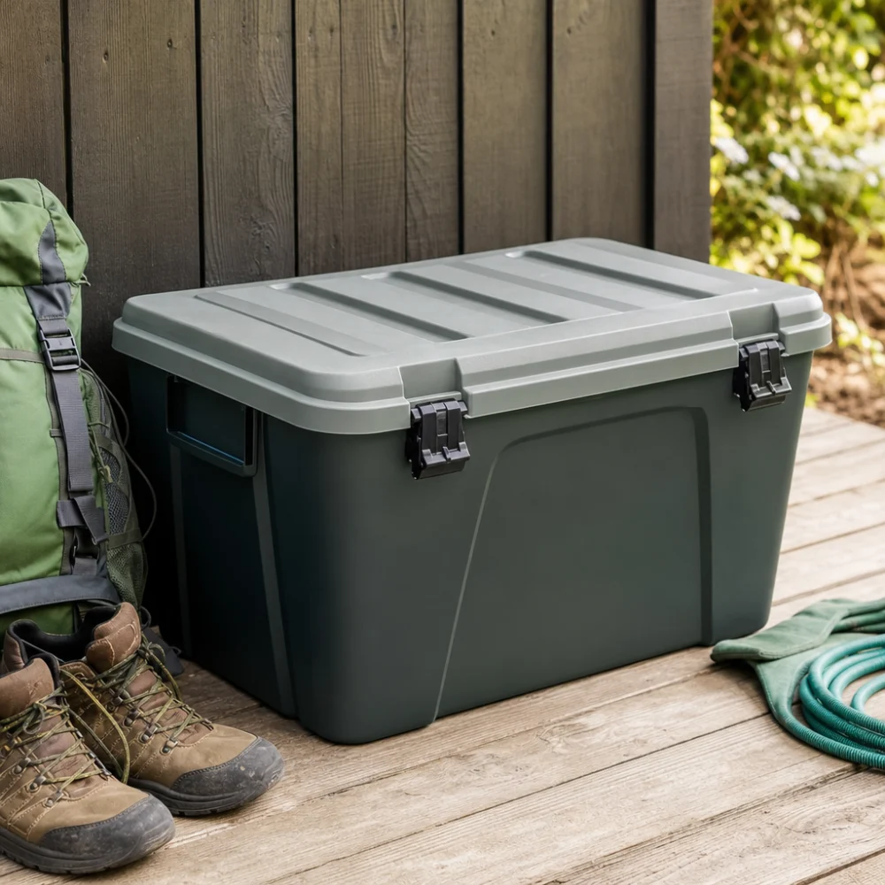 A generic dry storage box used for organized gear storage