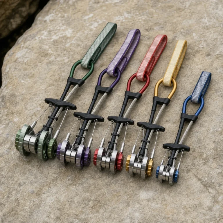 Several spring-loaded camming devices arranged on a neutral surface
