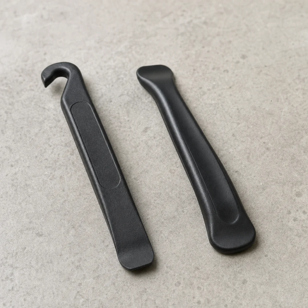 Two generic tire levers with different shapes shown side by side
